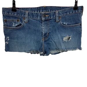 ABERCROMBIE & FITCH Cut off distressed jean shorts women’s size 8